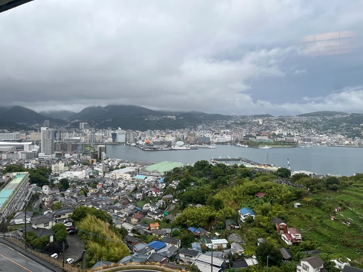 大江戸温泉物語から見る長崎港の景色（昼）