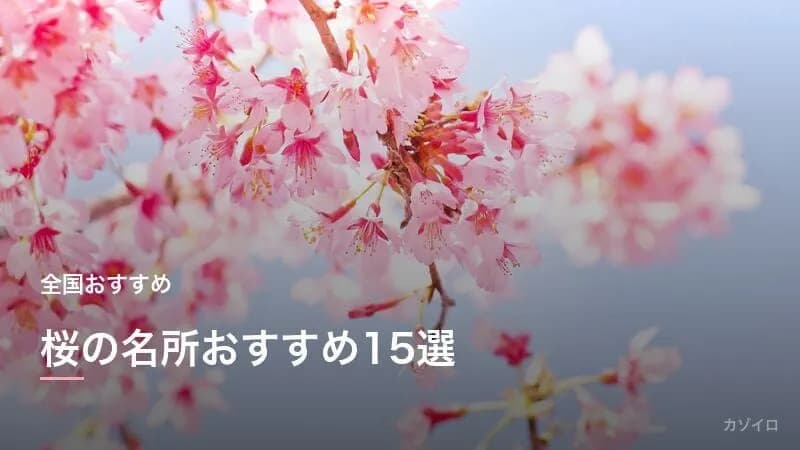 桜の名所おすすめ15選｜全国のお花見スポットと見頃時期を紹介【2027年版】