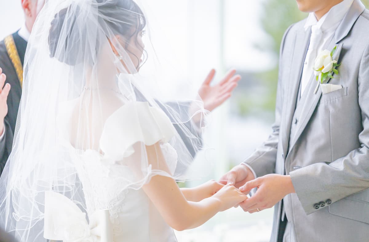 結婚式での指輪交換