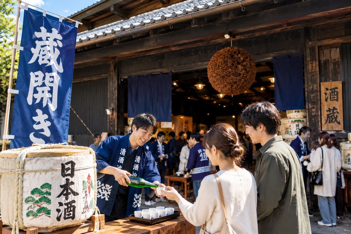 蔵開きで楽しむ日本酒試飲会