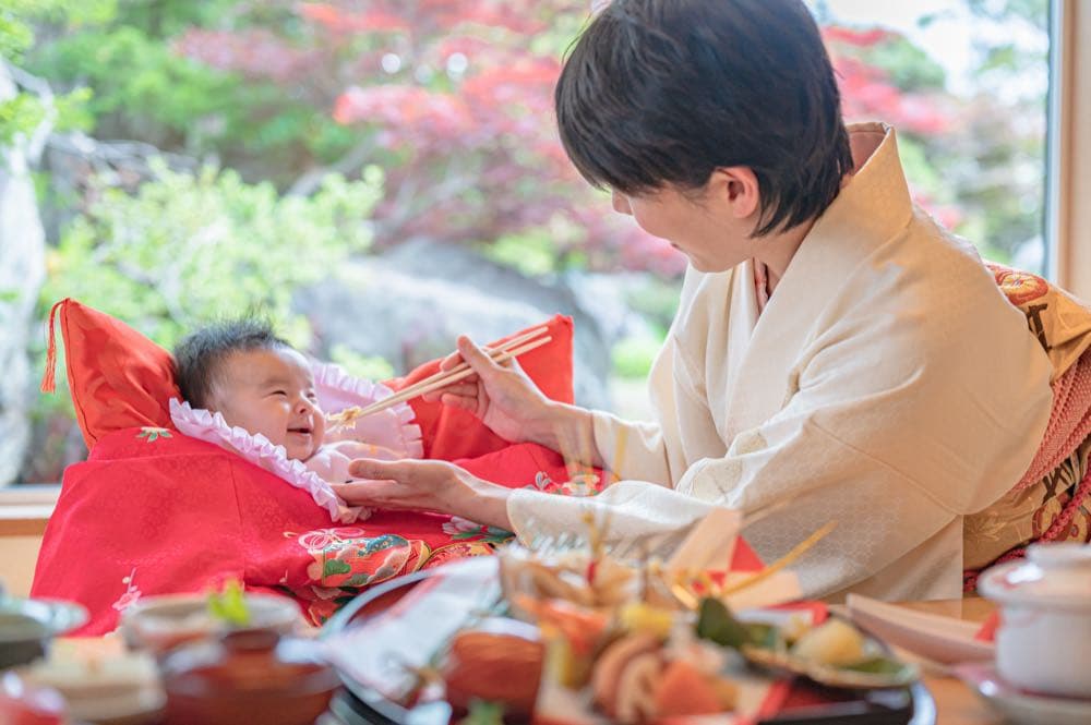 お食い初めの祝い膳